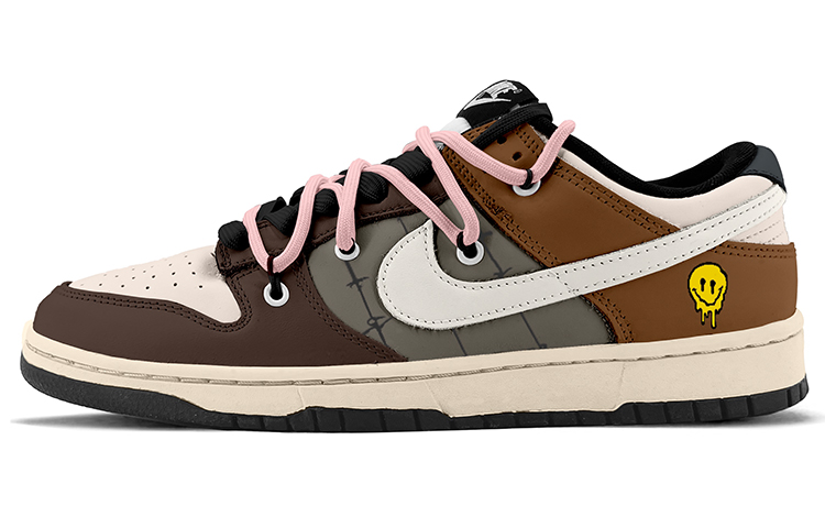 Buy 【訂製球鞋】Nike Dunk Low 解構鞋帶 氧化做舊 CNY兔年限定 特殊鞋盒 卡通笑臉 低幫 板鞋 GS 棕粉