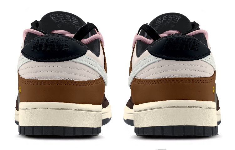 Shop 【訂製球鞋】Nike Dunk Low 解構鞋帶 氧化做舊 CNY兔年限定 特殊鞋盒 卡通笑臉 低幫 板鞋 GS 棕粉