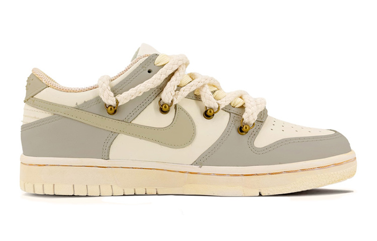 Order [Sepatu Custom] Nike Dunk Low 'Abu Teroksidasi-Krem' DH9765-100(TeamK-象牙灰QD)