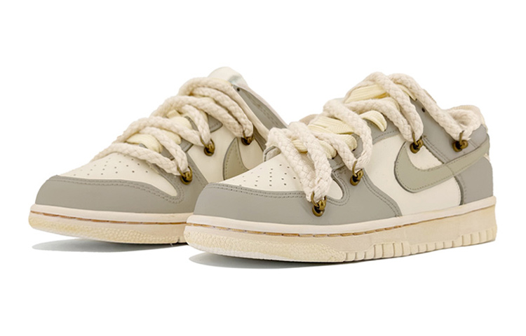 Lookbook [Sepatu Custom] Nike Dunk Low 'Abu Teroksidasi-Krem' DH9765-100(TeamK-象牙灰QD)
