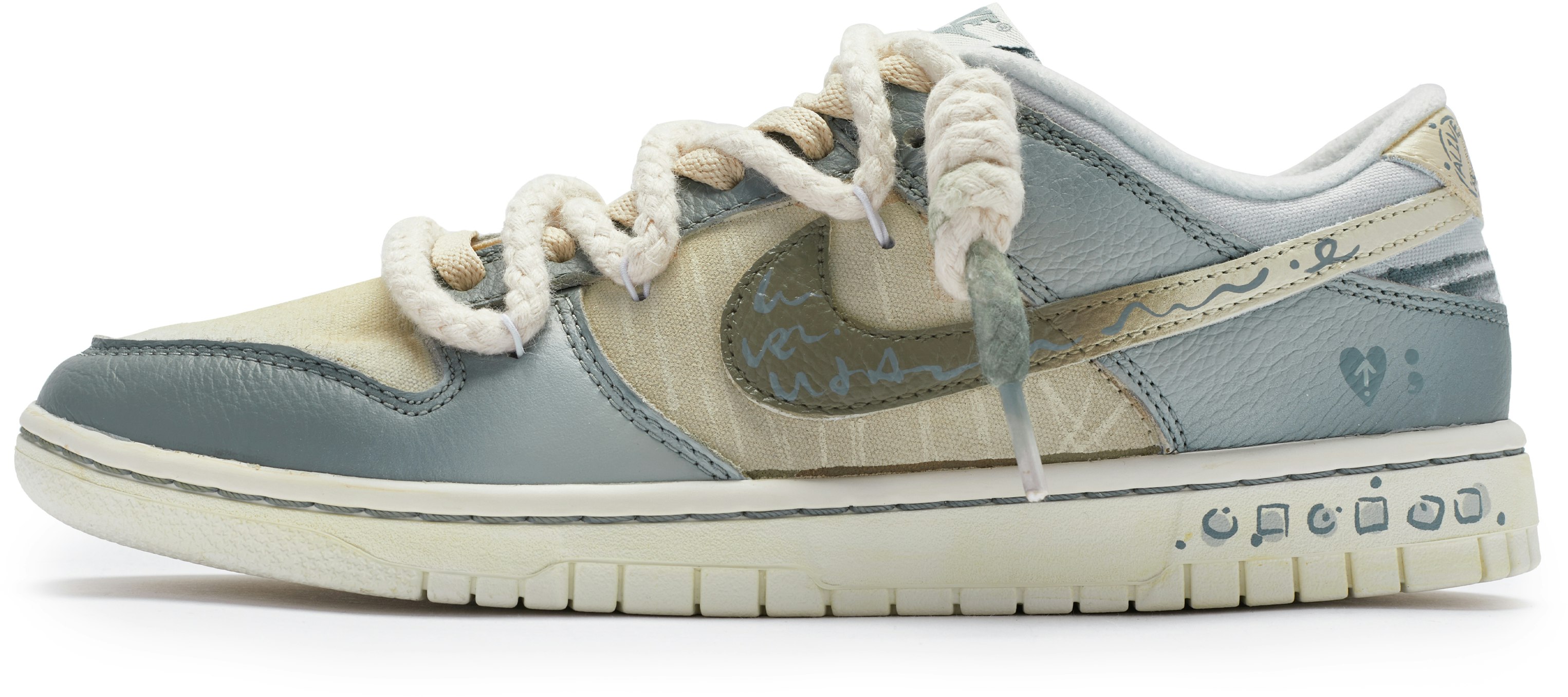 custom-shoes-nike-dunk-low-oxidized-white-green-grey