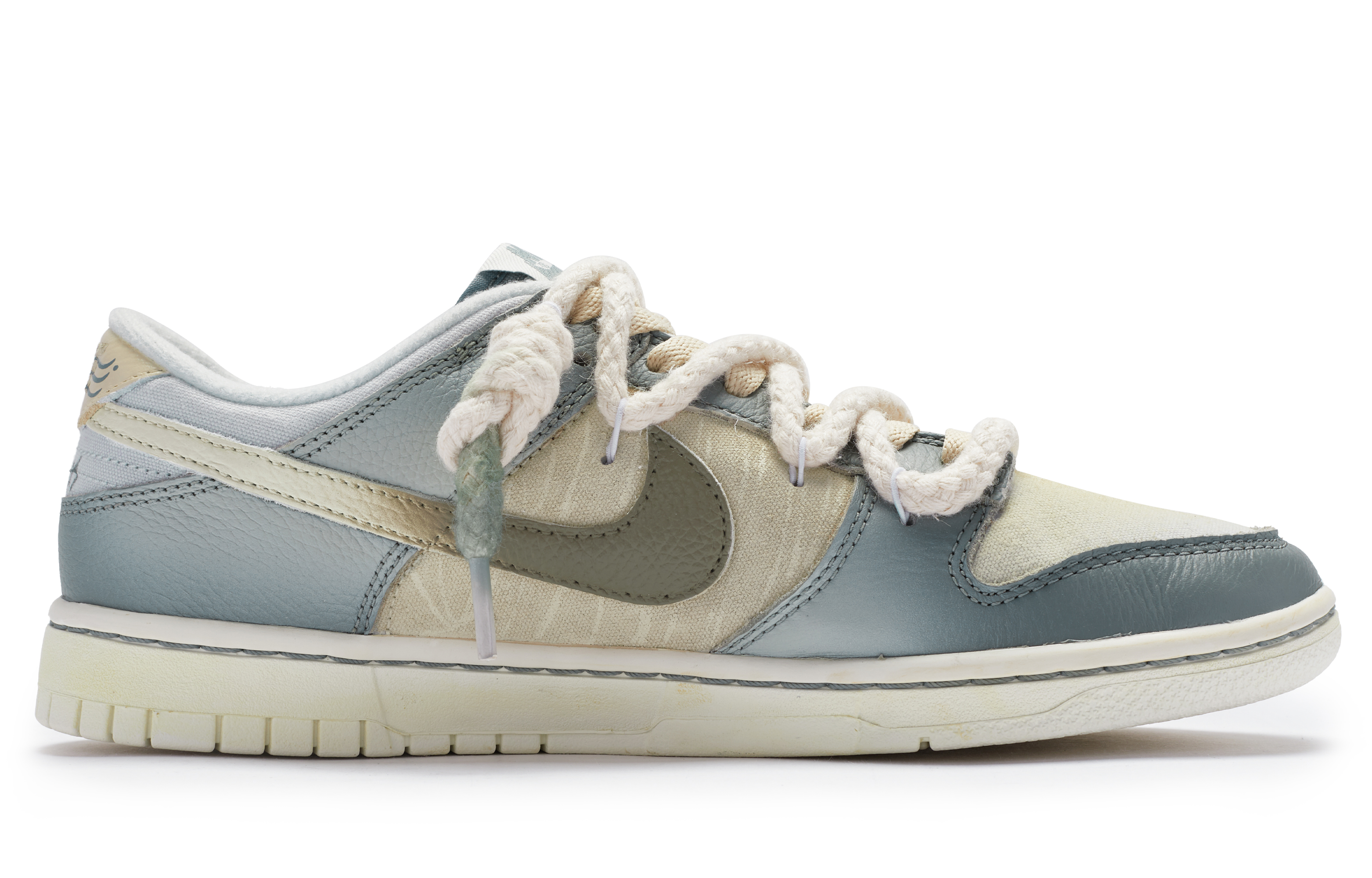 Order [Kasut Custom] Nike Dunk Low 'Putih Dioksidasi Hijau Kelabu' DV7212-300(Team80-男款展信佳白绿灰)