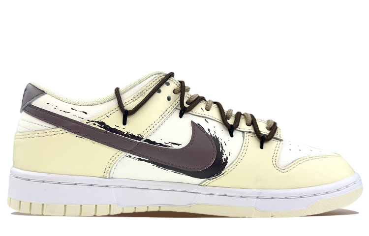 Order ナイキ ダンク ロー "パック-ベージュブラウン" (カスタム) DJ6188-100(Team40-男款吃豆人米黄)