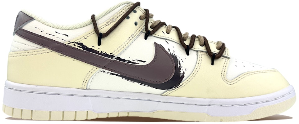 ナイキ ダンク ロー "パック-ベージュブラウン" (カスタム) DJ6188-100(Team40-男款吃豆人米黄) Order ナイキ ダンク ロー "パック-ベージュブラウン" (カスタム) DJ6188-100(Team40-男款吃豆人米黄)