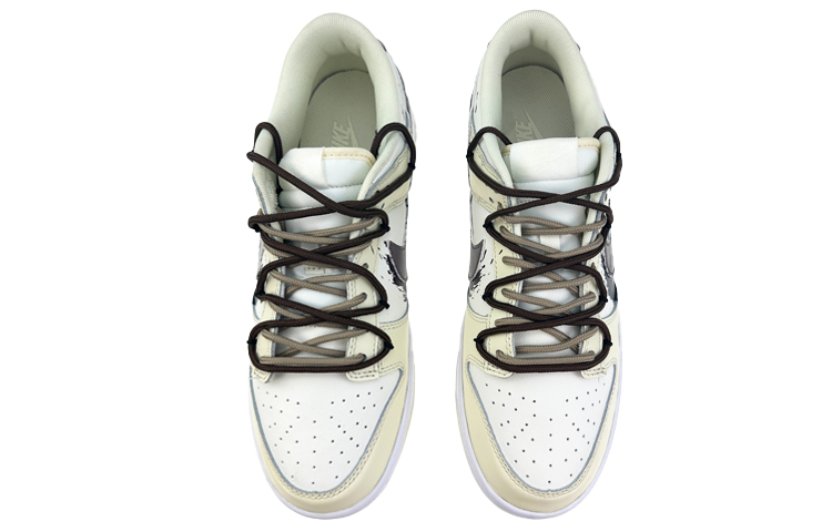 Shop ナイキ ダンク ロー "パック-ベージュブラウン" (カスタム) DJ6188-100(Team40-男款吃豆人米黄)