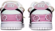 Shop 나이키 덩크 로우 '페이즐리 블랙 화이트 레드' (커스텀) DH9765-100(TeamT-腰果花红色S-BOX)