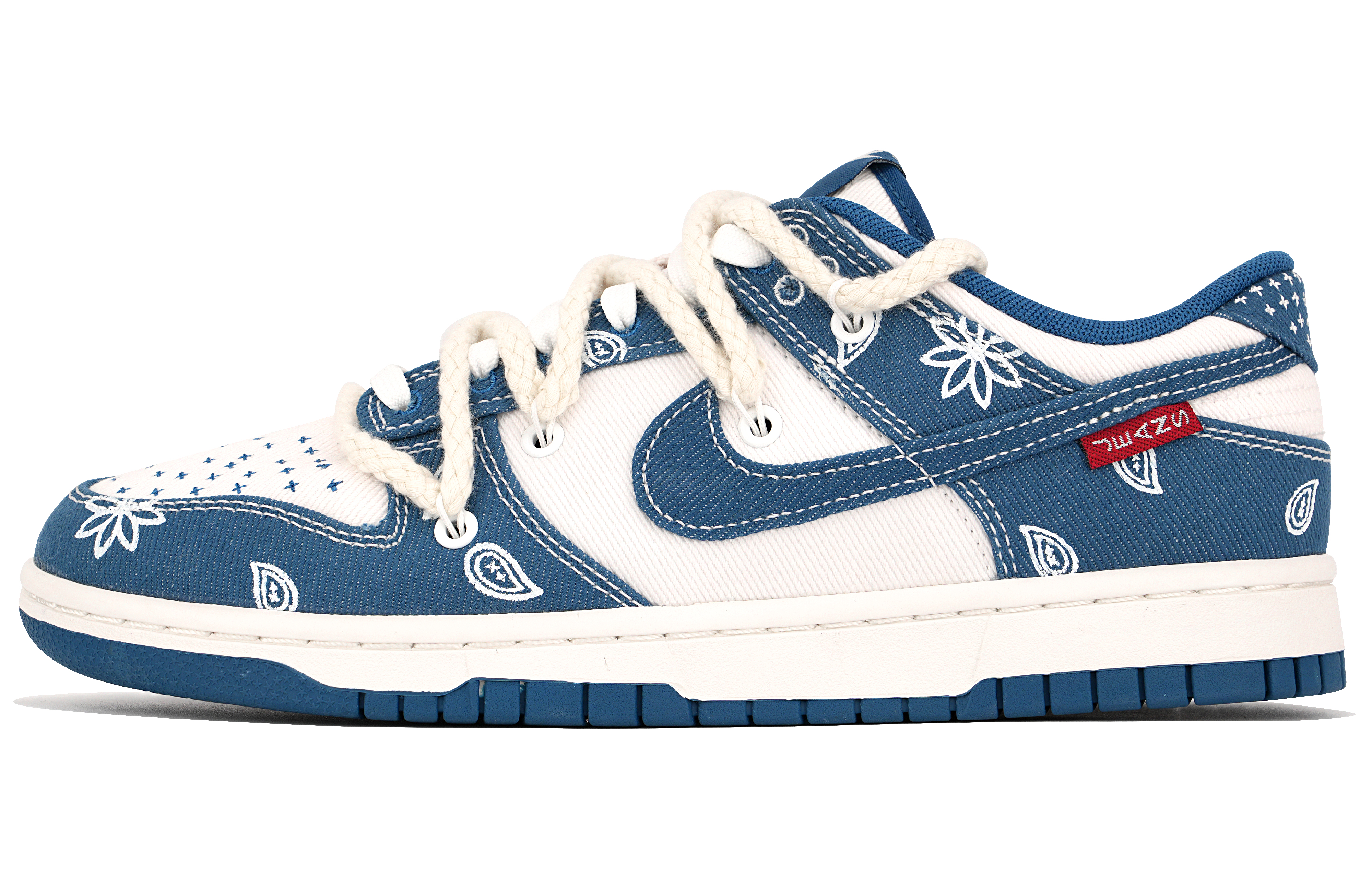 [Custom Shoes] Nike Dunk Low 'Paisley Denim Blue'