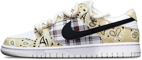 나이키 덩크 로우 '페이즐리 패치워크 - 크림 블랙' (커스텀) DH9765-100(TeamT-腰果花米白S-BOX) Buy 나이키 덩크 로우 '페이즐리 패치워크 - 크림 블랙' (커스텀) DH9765-100(TeamT-腰果花米白S-BOX)