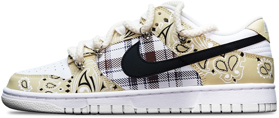 나이키 덩크 로우 '페이즐리 패치워크 - 크림 블랙' (커스텀) DH9765-100(TeamT-腰果花米白S-BOX) Buy 나이키 덩크 로우 '페이즐리 패치워크 - 크림 블랙' (커스텀) DH9765-100(TeamT-腰果花米白S-BOX)