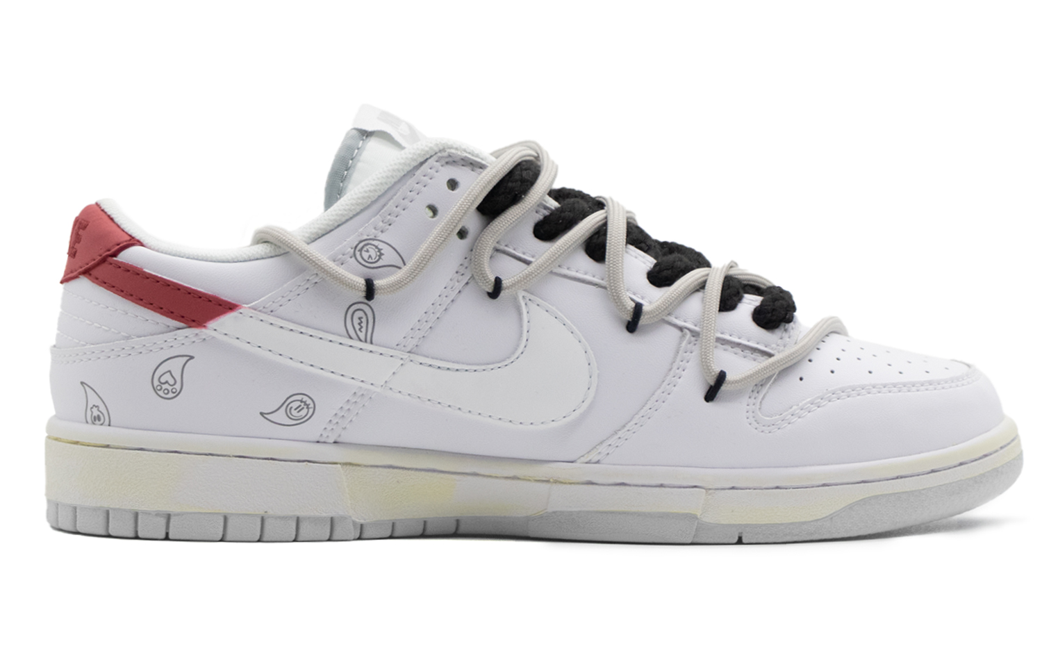 Order [Sepatu Kustom] Nike Dunk Low 'Vintage Paisley Merah-Putih' DV0831-101(Team57-男款杰作)