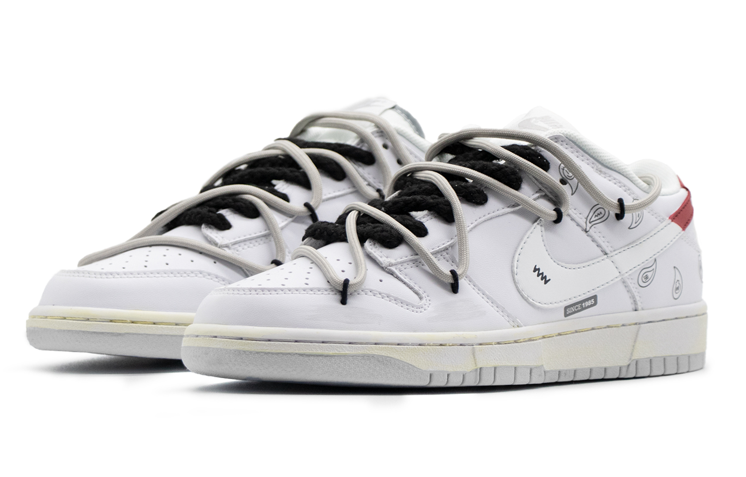 Lookbook [Sepatu Kustom] Nike Dunk Low 'Vintage Paisley Merah-Putih' DV0831-101(Team57-男款杰作)