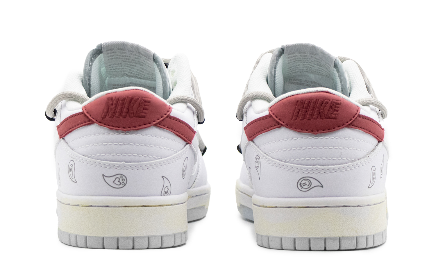 Shop [Sepatu Kustom] Nike Dunk Low 'Vintage Paisley Merah-Putih' DV0831-101(Team57-男款杰作)