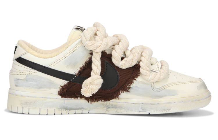 Order [定制鞋款] 耐克Dunk Low '浅棕色' DJ6188-101(Team24-男款做旧棕色贴布)