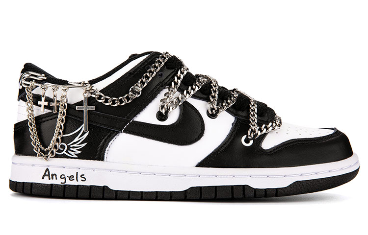 Order ナイキ ダンク ロー "パンダ 天使と悪魔の十字架" CW1590-100(Team18-女款复古恶魔与天使)