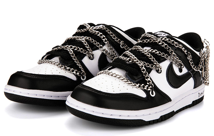 Lookbook ナイキ ダンク ロー "パンダ 天使と悪魔の十字架" CW1590-100(Team18-女款复古恶魔与天使)