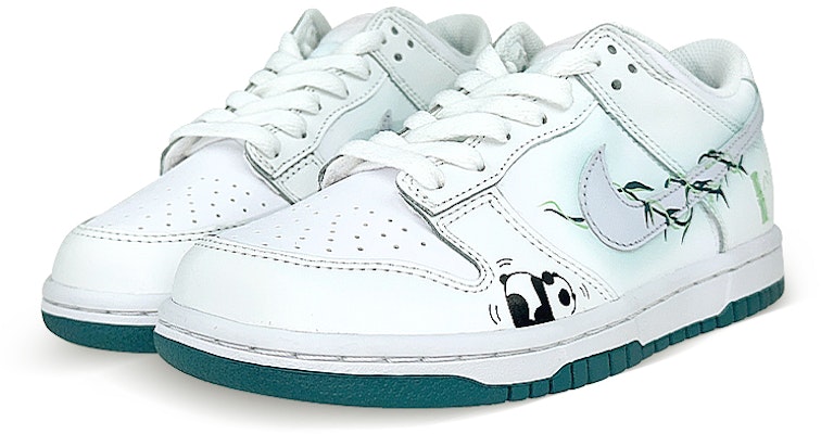 【定製球鞋】Nike Dunk Low 禮盒 熊貓 竹子 塗鴉 暈染 可愛 低幫 板鞋 GS 白綠 Lookbook 【定製球鞋】Nike Dunk Low 禮盒 熊貓 竹子 塗鴉 暈染 可愛 低幫 板鞋 GS 白綠