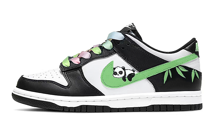 Buy [Custom Shoes] Nike Dunk Low 'Panda Bamboo Graffiti'