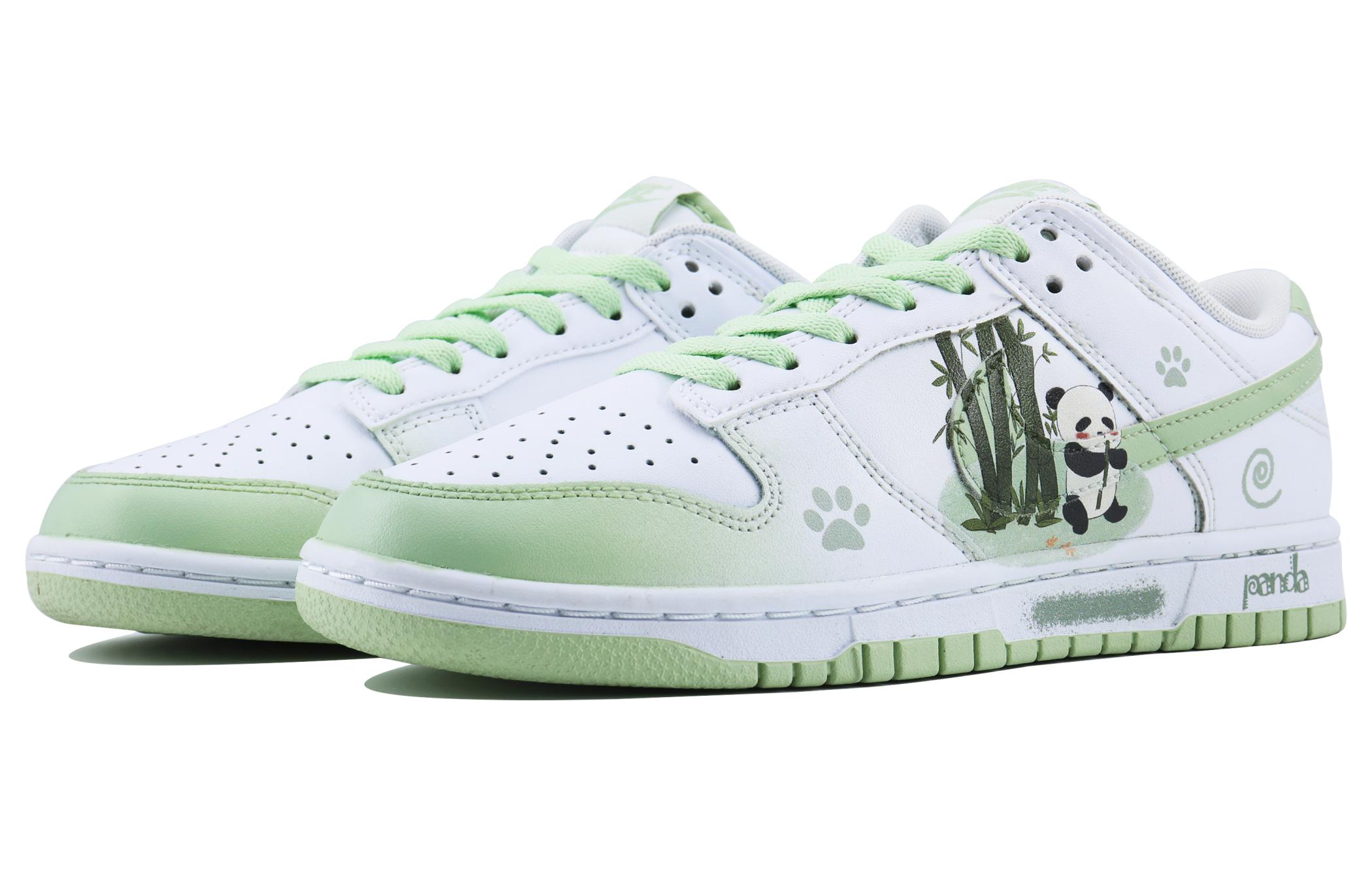 Shop 【客製化球鞋】 Nike Dunk 熊竹 SDS 熊貓 國風 卡通 復古 休閒 低筒 運動鞋 男款 白綠