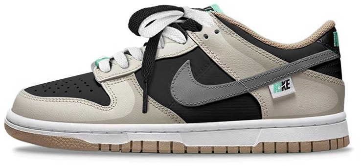custom-shoes-nike-dunk-low-panda-black-white-brown