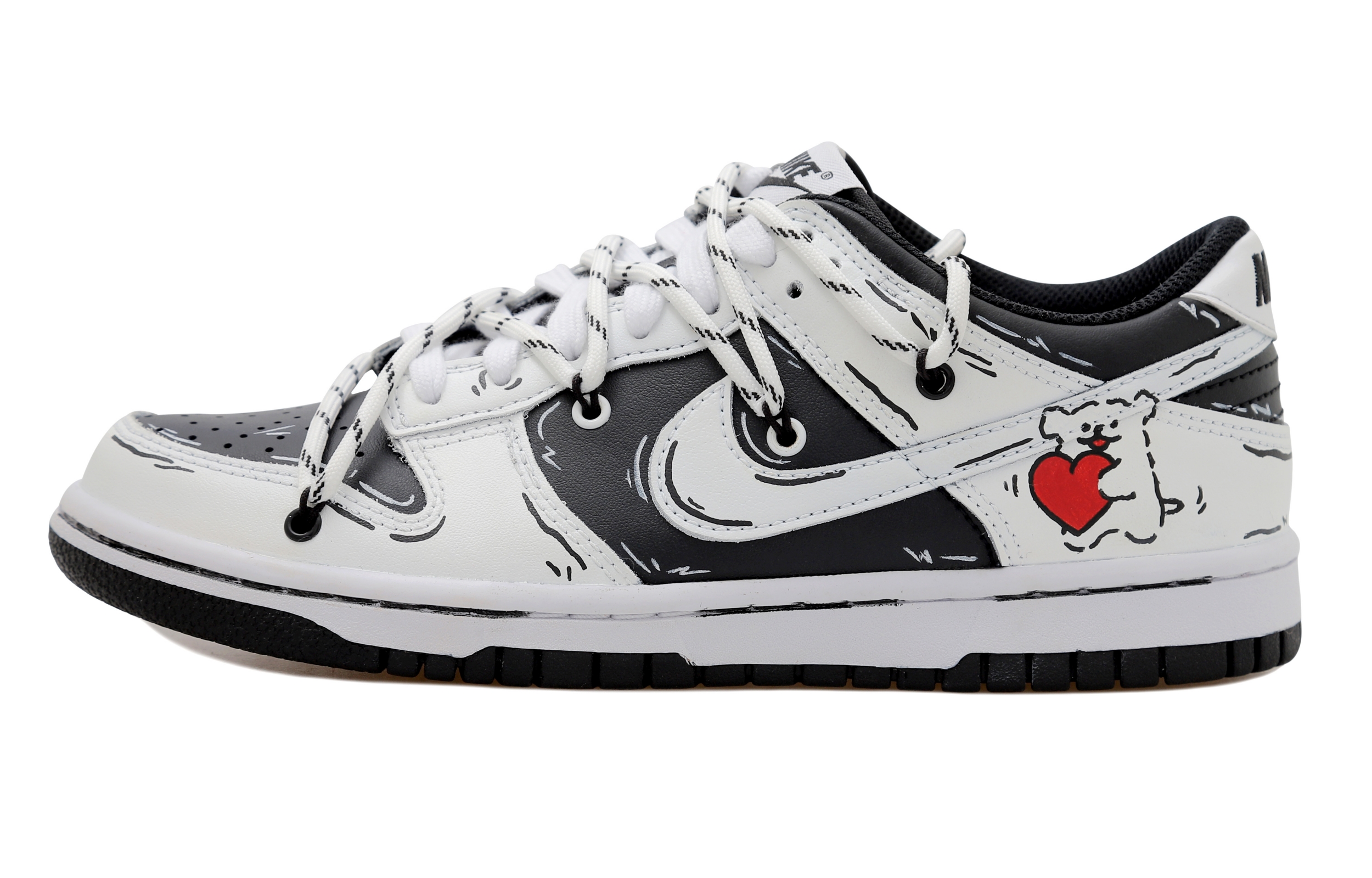 Buy [Kasut Custom] Nike Dunk Low 'Panda kartun anjing' DV0831-002-478392