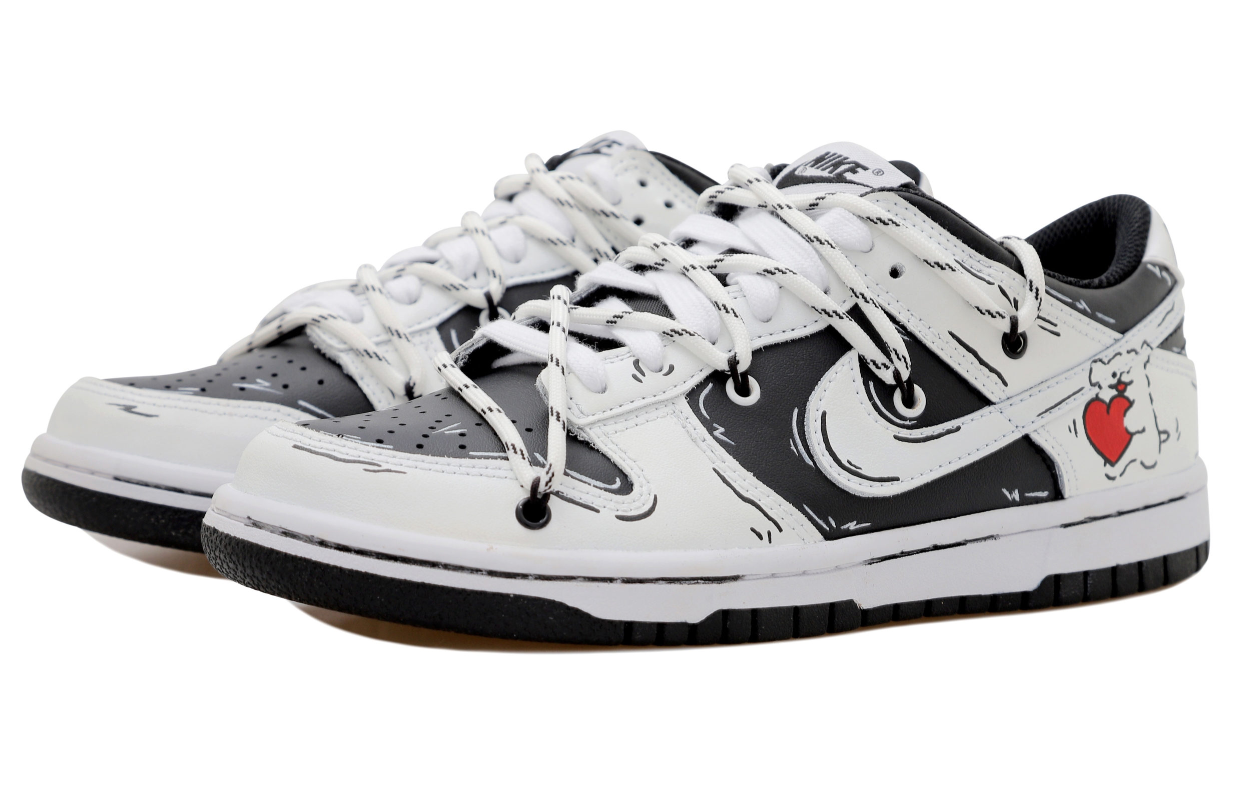 Lookbook [Kasut Custom] Nike Dunk Low 'Panda kartun anjing' DV0831-002-478392