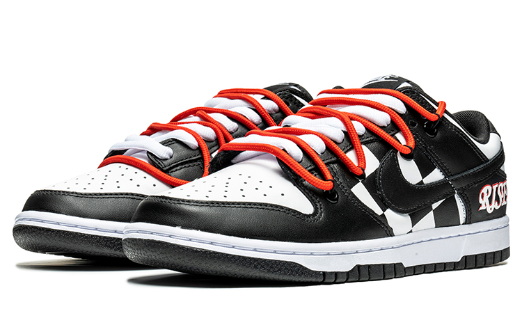 Lookbook 【定製球鞋】 Nike Dunk Low 野鶴製造 復古街頭 熊貓 棋盤格 解構雙鞋帶 做舊 低幫 板鞋 男款 黑白