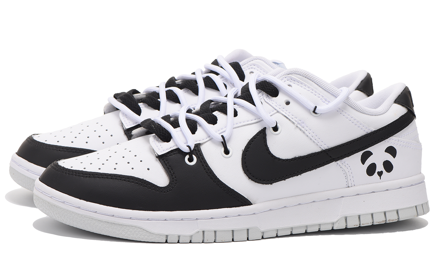 Shop [定制鞋款] 耐克Dunk Low '熊猫栗色' DV0831-101-466426