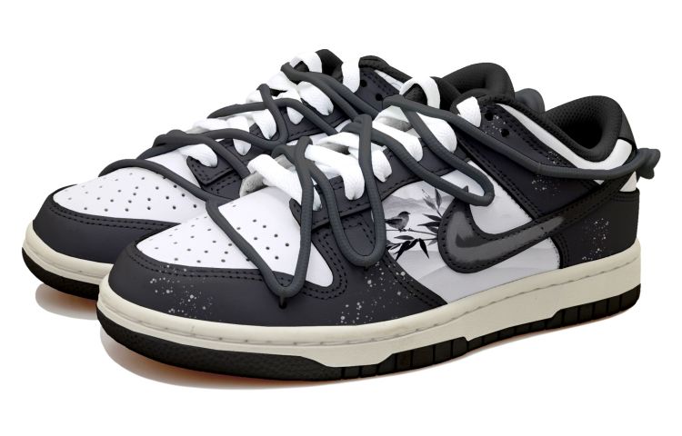 Lookbook [Kasut Kastam] Nike Dunk Low 'Panda Percikan Dakwat Cina' CW1590-100(Team拾玖-水墨泼墨女S-BOX)