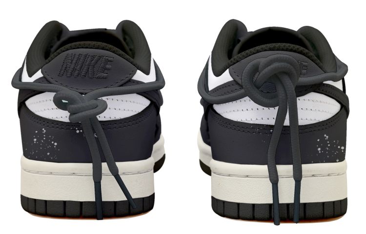 Shop [Kasut Kastam] Nike Dunk Low 'Panda Percikan Dakwat Cina' CW1590-100(Team拾玖-水墨泼墨女S-BOX)