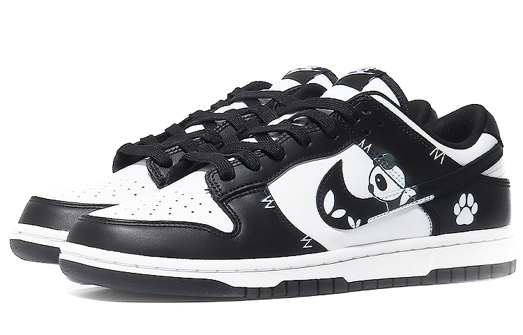 Lookbook 【定制球鞋】Nike Dunk Low 攀爬熊貓 萌系百搭 熊貓 經典外觀與現代流行結合 低幫 板鞋 GS 黑白
