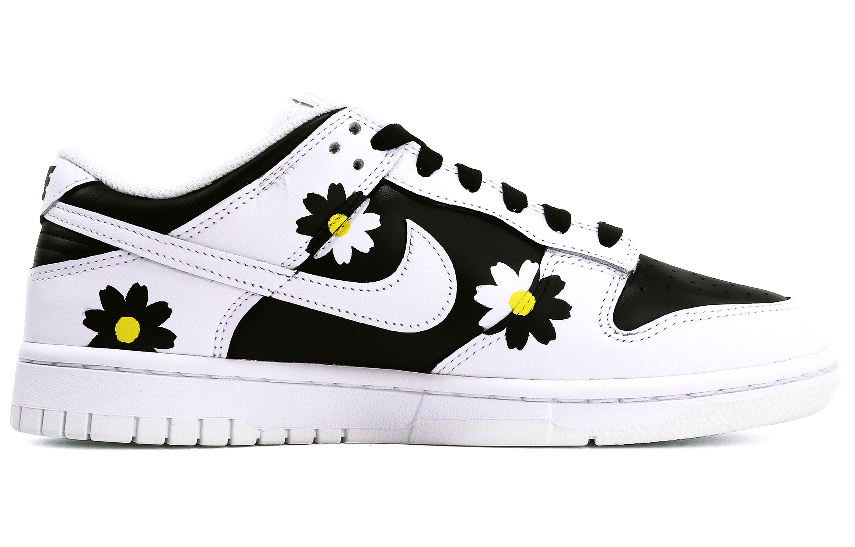 Lookbook [Sneakers Custom] Nike Dunk Low 'Panda Daisy Graffiti' DH9765-100(TeamTen-女款七夕小雏菊)