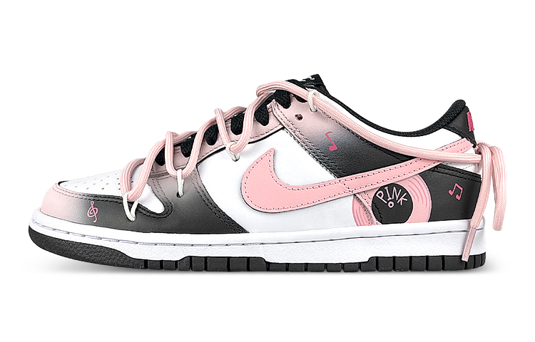 Buy [Kasut Custom] Nike Dunk Low 'Panda Deconstructed Hitam Merah Jambu' CW1590-100(Team116-女粉墨唱片解SBOX)