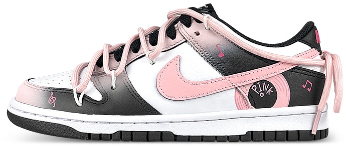 custom-shoes-nike-dunk-low-panda-deconstructed-black-pink