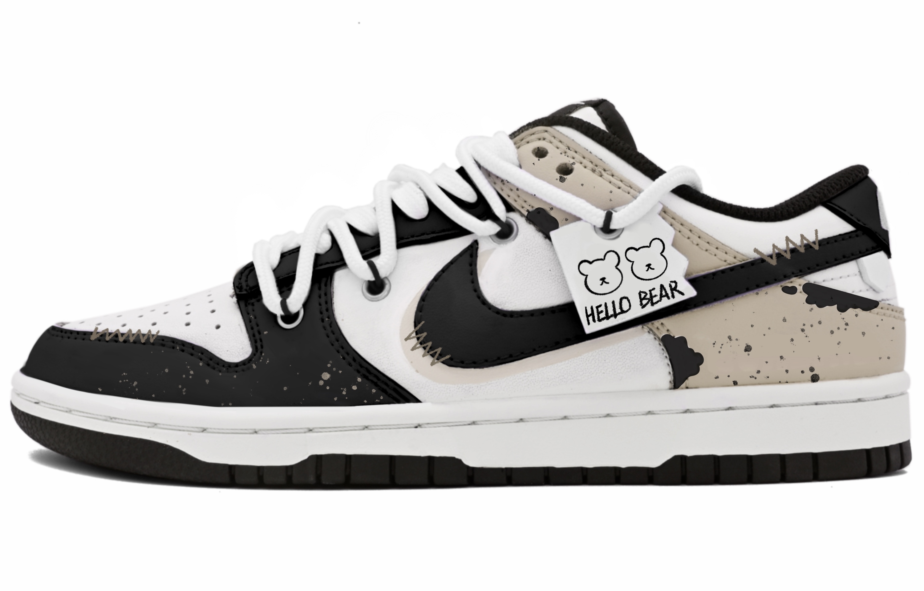 Buy [Zapatos Personalizados] Nike Dunk Low 'Panda Deconstructed' DD1391-100(Team63-Hi小熊)