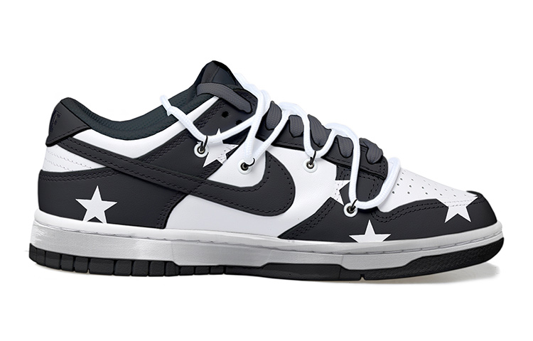 Order [Kasut Custom] Nike Dunk Low 'Panda Deconstructed Star' DH9765-002(Team拾玖-黑白星星女S-BOX)