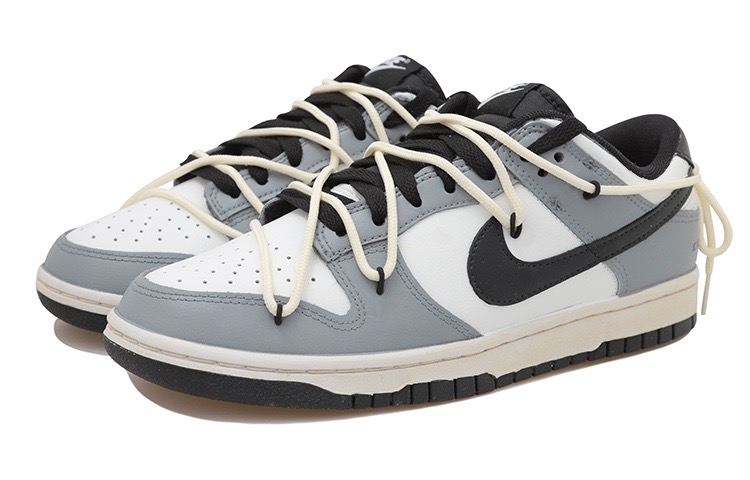 Lookbook [Zapatillas Personalizadas] Nike Dunk Low 'Panda Deconstruido' CW1590-100(Team拾玖-简约冷灰女S-BOX)