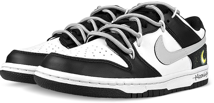 【自訂球鞋】Nike Dunk Low 黑白熊貓 解構 螢光月亮 低筒 滑板鞋 男女款 黑白灰 Lookbook 【自訂球鞋】Nike Dunk Low 黑白熊貓 解構 螢光月亮 低筒 滑板鞋 男女款 黑白灰