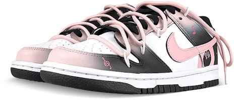 【客製化球鞋】Nike Dunk Low 禮盒 黑白熊貓 粉墨唱片 解構 渐變 低筒 滑板鞋 GS 黑粉 Lookbook 【客製化球鞋】Nike Dunk Low 禮盒 黑白熊貓 粉墨唱片 解構 渐變 低筒 滑板鞋 GS 黑粉