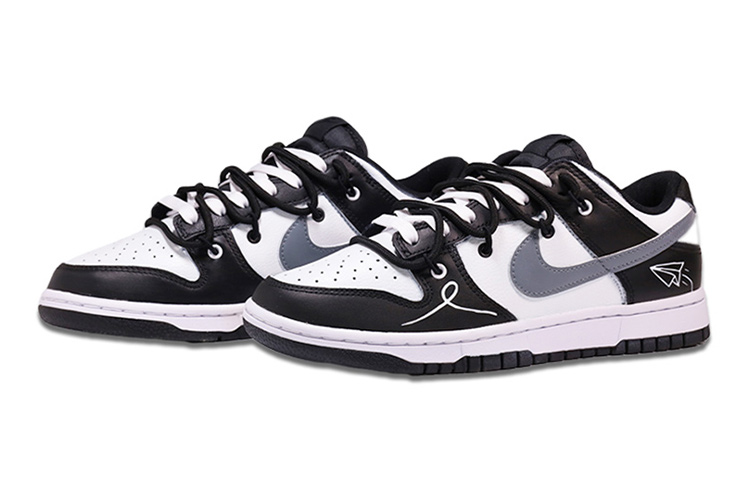 Lookbook Zapatillas Nike Dunk Low 'Panda Avión de Papel Deconstruido' CW1590-100(TeamF-女款复古纸飞机)