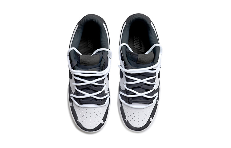 Shop [Kasut Custom] Nike Dunk Low 'Panda Deconstructed Star' DH9765-002(Team拾玖-黑白星星女S-BOX)
