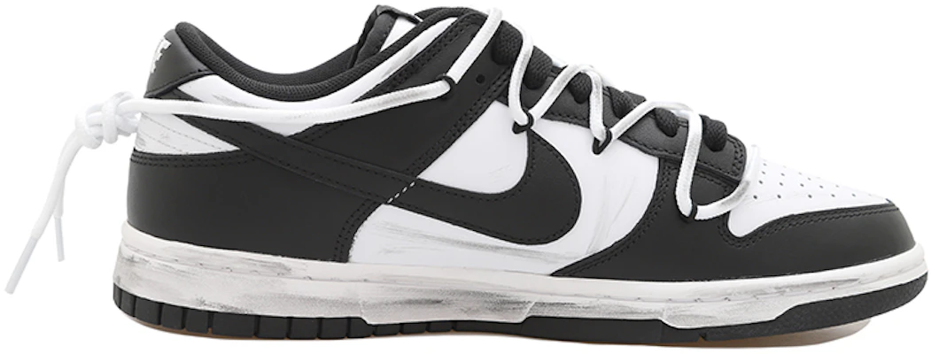 【訂製球鞋】Nike Dunk Low 熊貓 復古感 HRZZ 解構風 潮流復古 低筒 板鞋 男款 黑白 Order 【訂製球鞋】Nike Dunk Low 熊貓 復古感 HRZZ 解構風 潮流復古 低筒 板鞋 男款 黑白