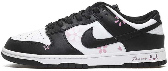 custom-shoes-nike-dunk-low-panda-flower