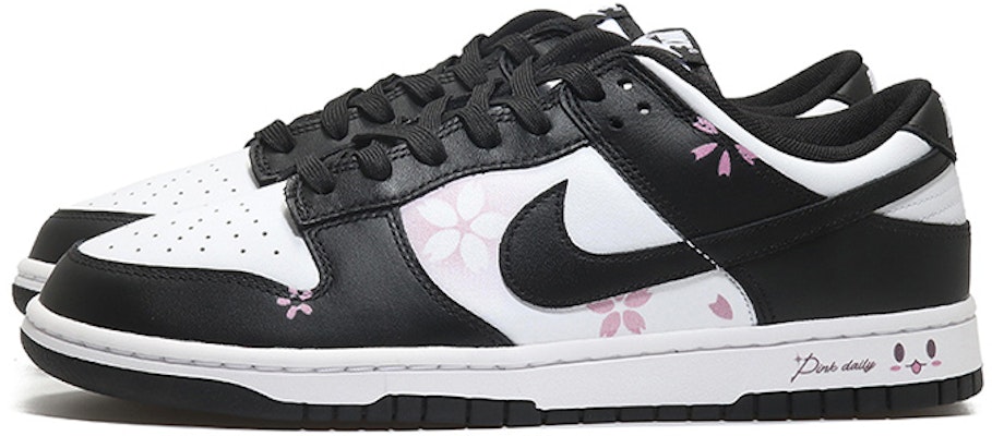 나이키 덩크 로우 '판다 플라워' (커스텀) CW1590-100(Team10-小花女黑白QD) Lookbook 나이키 덩크 로우 '판다 플라워' (커스텀) CW1590-100(Team10-小花女黑白QD)