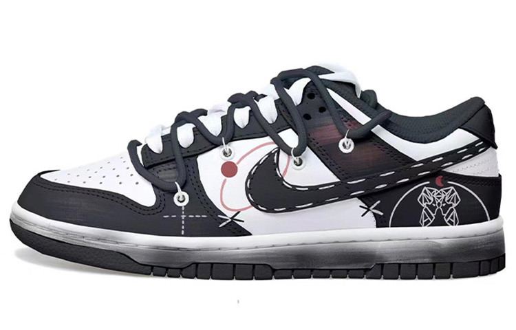 Buy 【定製球鞋】Nike Dunk Low 熊貓 雙子座 二次元 星座 做舊Vibe風 解構風 低幫 板鞋 男款 黑白
