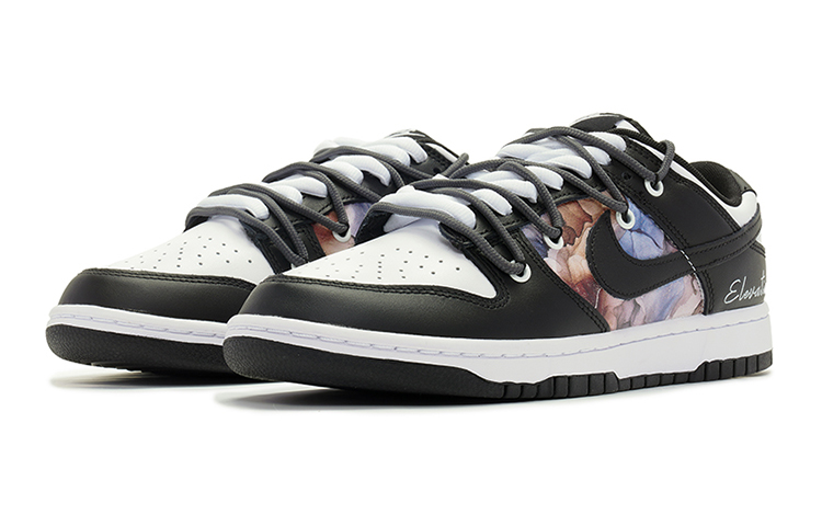 Lookbook [Zapatillas Personalizadas] Nike Dunk Low 'Panda Graffiti' CW1590-100(TeamB-女款熊猫油画解构黑白)