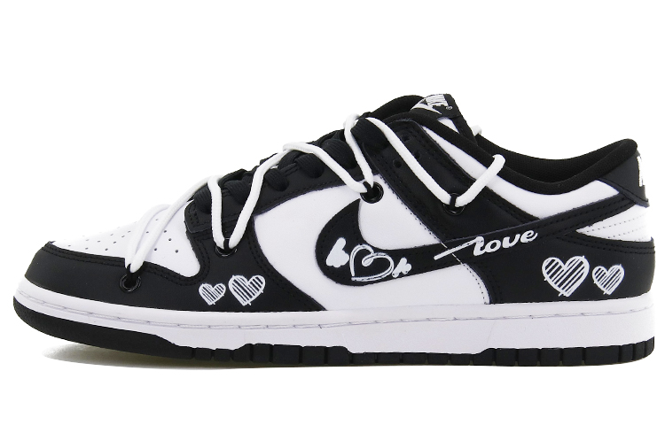 Buy 나이키 덩크 로우 '판다 그래피티 러브' (커스텀) DD1391-100(Team10-涂鸦爱情）