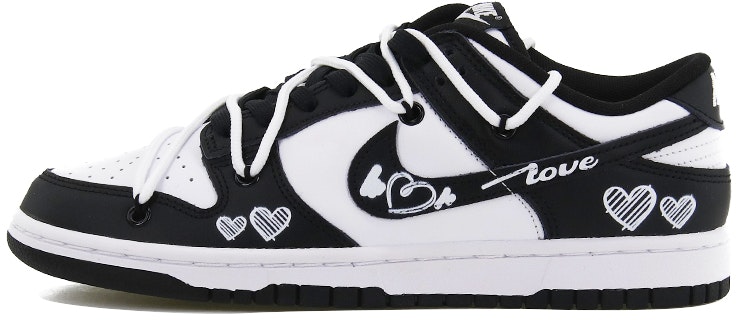 custom-shoes-nike-dunk-low-panda-graffiti-love