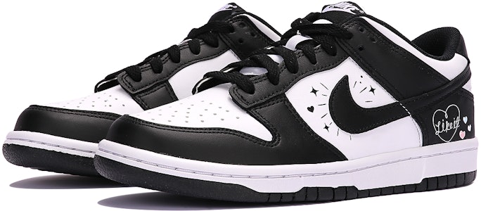 【定製球鞋】 Nike Dunk Low 愛心塗鴉 情侶 熊貓 簡約 百搭 低幫 板鞋 GS 黑白 Lookbook 【定製球鞋】 Nike Dunk Low 愛心塗鴉 情侶 熊貓 簡約 百搭 低幫 板鞋 GS 黑白