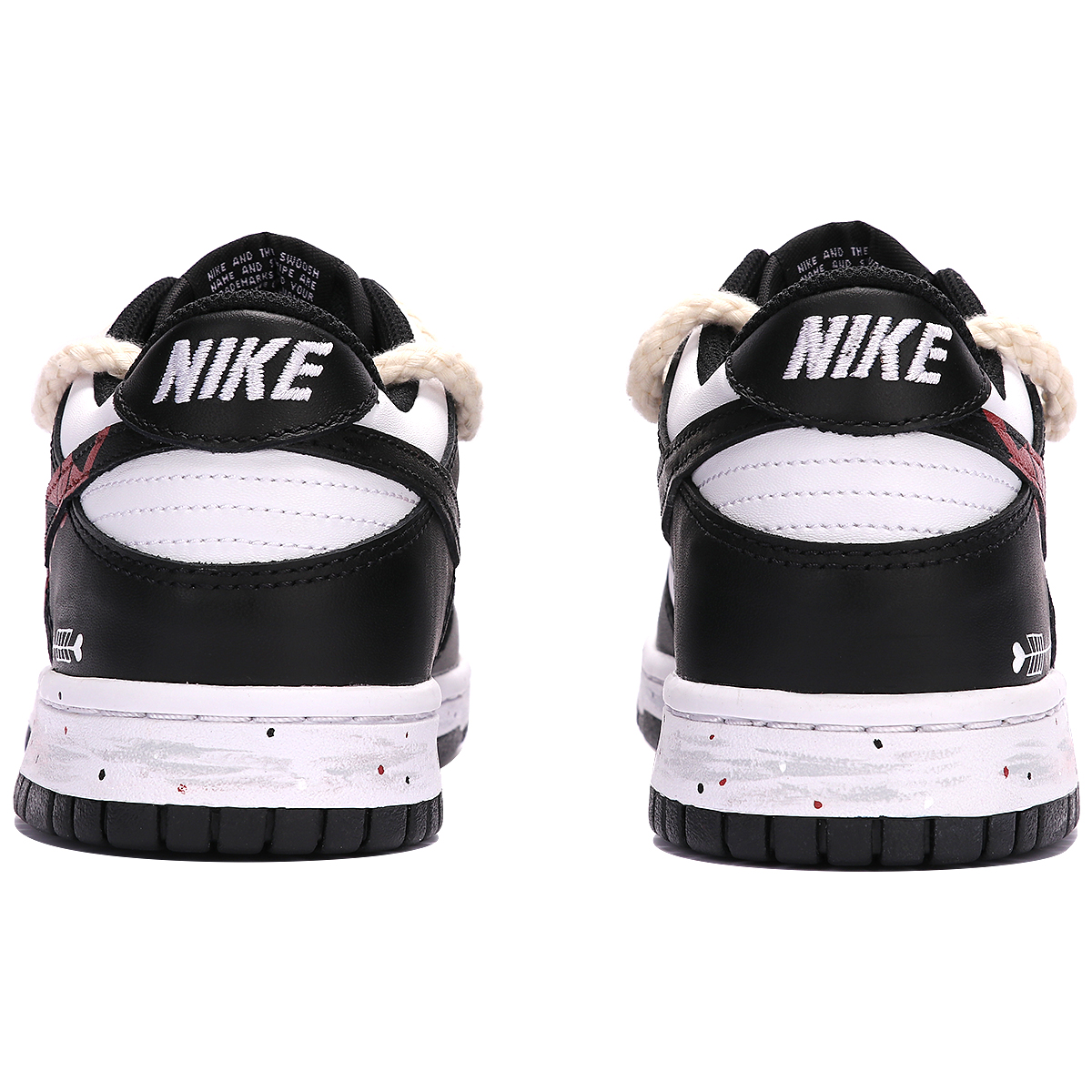 Shop 나이키 덩크 로우 '판다 그래피티 거미줄' (Nike Dunk Low 'Panda Graffiti Spiderweb') CW1590-100(TeamThree-克罗心式-黑白)