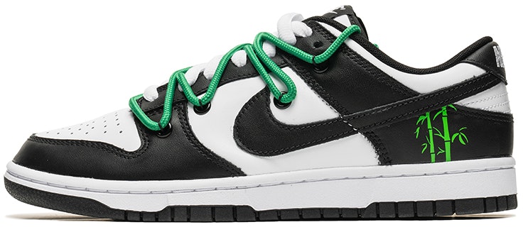 custom-shoes-nike-dunk-low-panda-green-bamboo